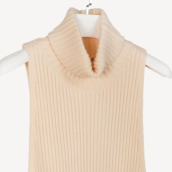 Tibi AW/19 Off-White Merino Rib Apron Turtleneck Dicky - Picture 3 of 9